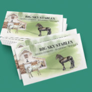 Horse Stables Riding Services Equestrian  Business Card at Zazzle