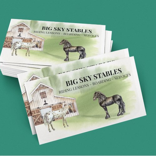 Horse Stables Riding Services Equestrian  Business Card