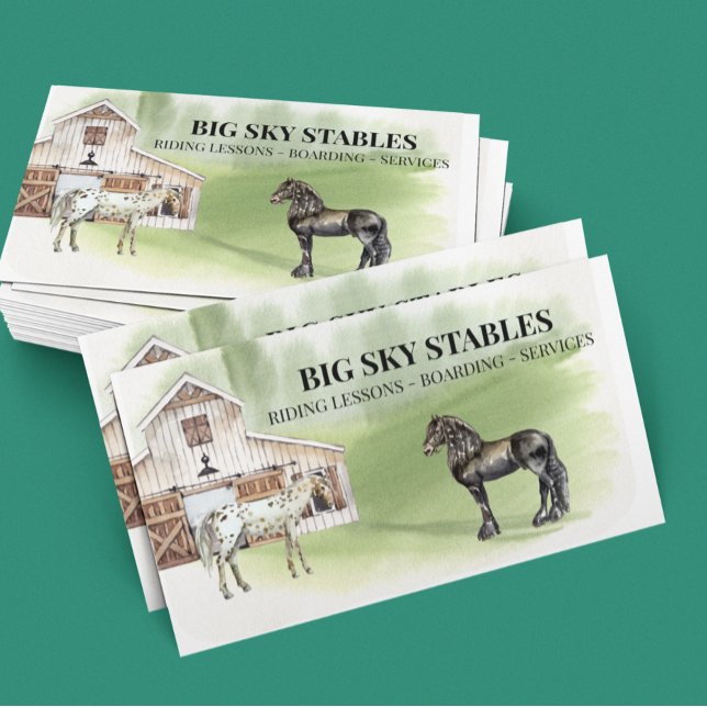 Horse Stables Riding Services Equestrian  Business Card (Creator Uploaded)