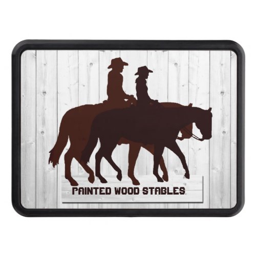 Horse Stables Western Horseback Weathered Wood Hitch Cover