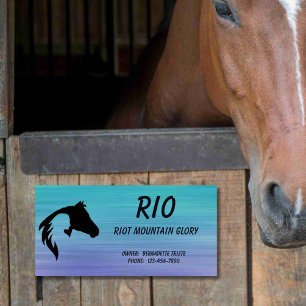 Horse Stall Name Owner Contact Information Barn Door Sign
