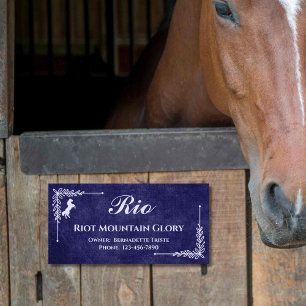 Horse Stall Name Owner Contact Information Barn Door Sign