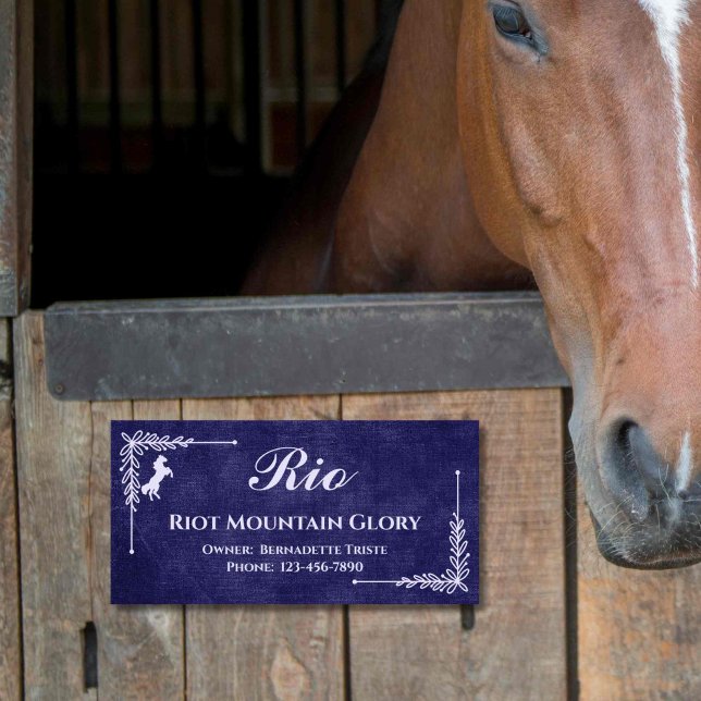 Horse Stall Name Owner Contact Information Barn Door Sign (Creator Uploaded)