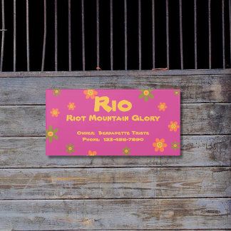 Horse Stall Name Owner Text Contact Info Barn  Door Sign