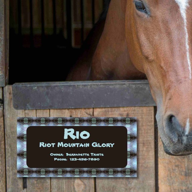 Horse Stall Name Owner Text Contact Info Barn Door Sign (Creator Uploaded)