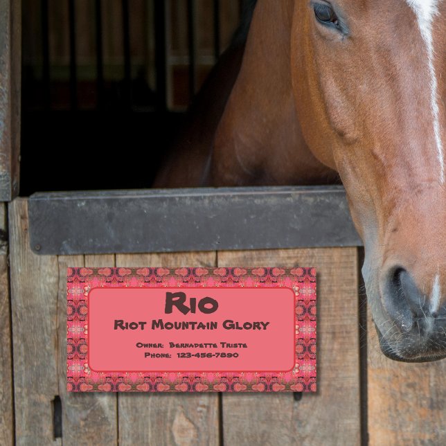 Horse Stall Name Owner Text Contact Info Barn Door Sign (Creator Uploaded)