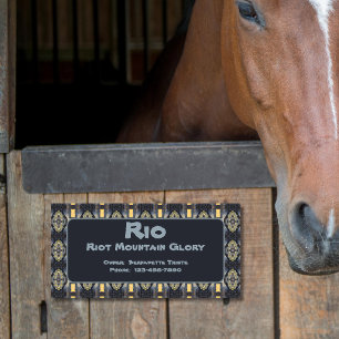Horse Stall Name Owner Text Contact Info Barn Door Sign