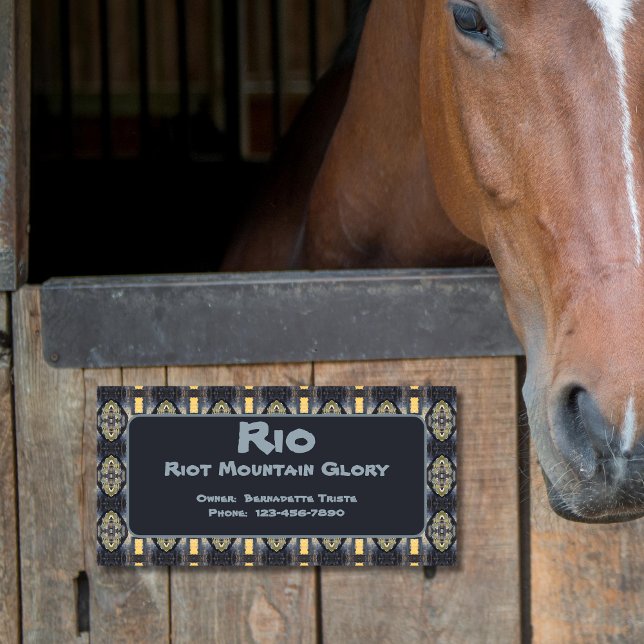 Horse Stall Name Owner Text Contact Info Barn Door Sign (Creator Uploaded)