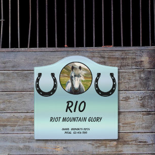 Horse Stall Name Photo Owner Text Barn Door Sign