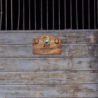 Horse Stall Name Photo Owner Text Barn Door Sign