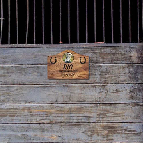 Horse Stall Name Photo Owner Text Barn Door Sign