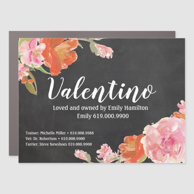 Horse Stall Name Plate - Magnet Sign (Front)