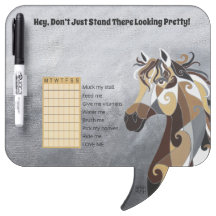Horse Stall Sign - Editable Text Dry Erase Board
