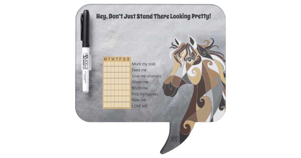 Horse Stall Sign Editable Text Dry Erase Board Zazzle