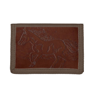 Horse Stamped Image Wallet-Seinium Trifold Wallet
