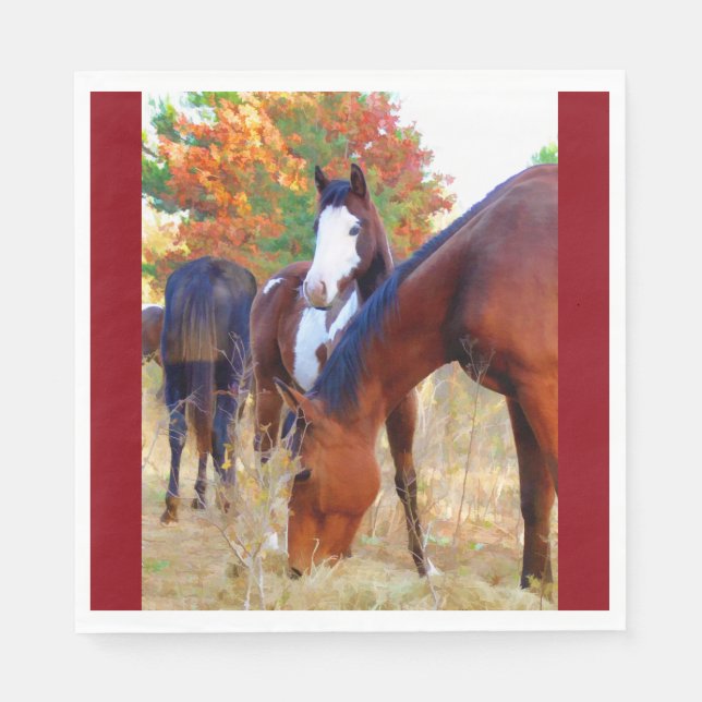 Horse Standard Luncheon Napkin (Front)
