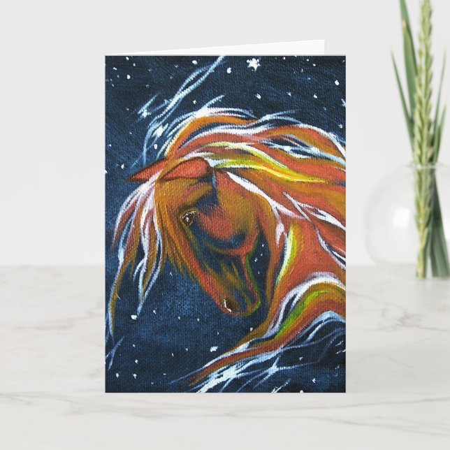 Horse Star Constellation Greeting Card (Front)