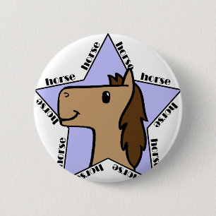 Horse Star Pinback Button