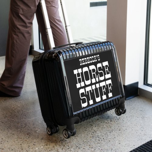 Horse Stuff Custom Name Equestrian Barn Luggage