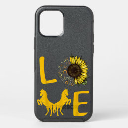 Horse Sunflower Funny Horses Lover Gifts For Girls OtterBox Symmetry iPhone 12 Pro Case