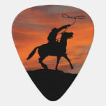 Horse &amp; Sunset Country Music Guitar Pick Plectrum at Zazzle