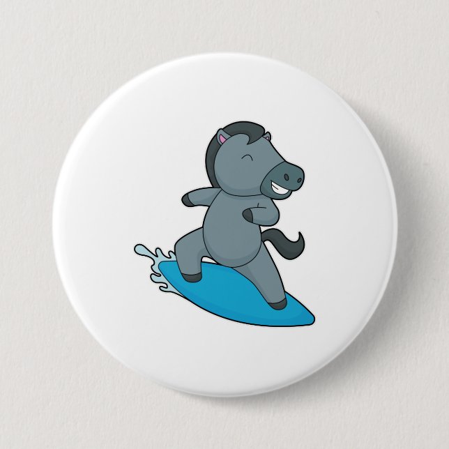 Horse Surfer Water sports Button (Front)