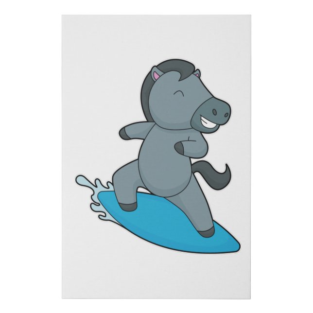 Horse Surfer Water sports Faux Canvas Print (Front)
