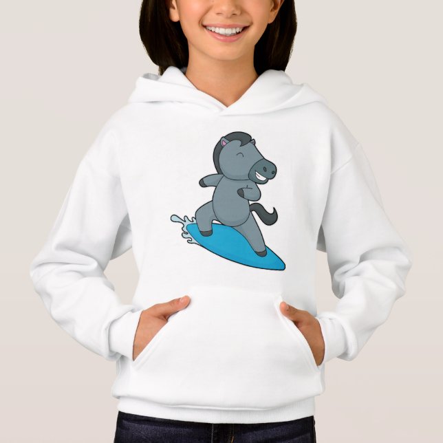 Horse Surfer Water sports Hoodie (Front)
