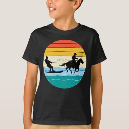 Horse Surfing Wakeboarding Water Skiing Sea Wave T T_Shirt