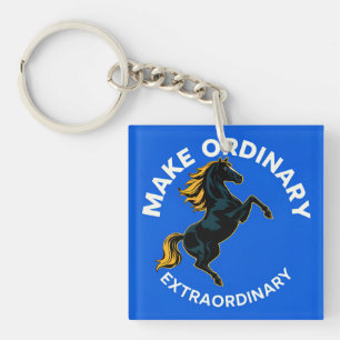 Horse Symbolizing Motivation Keychain