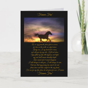 Horse Sympathy Card with Original Poem, Loss