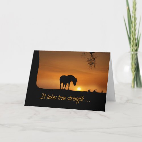 Horse Sympathy for Putting Horse Down Card