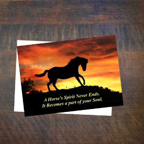 Horse Sympathy Loss of Horse  Card