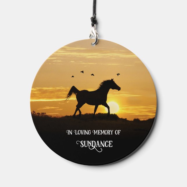 Horse Sympathy Memorial Remembrance Wind Chime (Front)