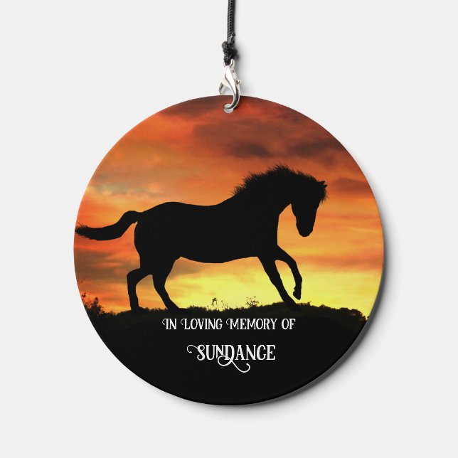 Horse Sympathy Memorial  Wind Chime (Front)
