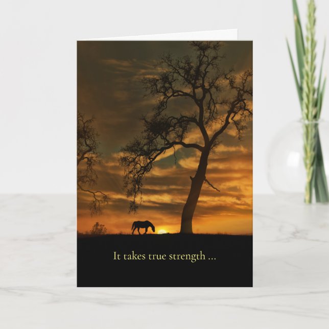 Horse Sympathy Putting Horse Down Card (Front)