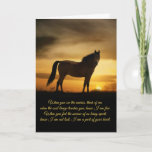 Horse Sympathy Spiritual Poem Card