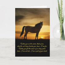 Horse Sympathy Spiritual Poem Card