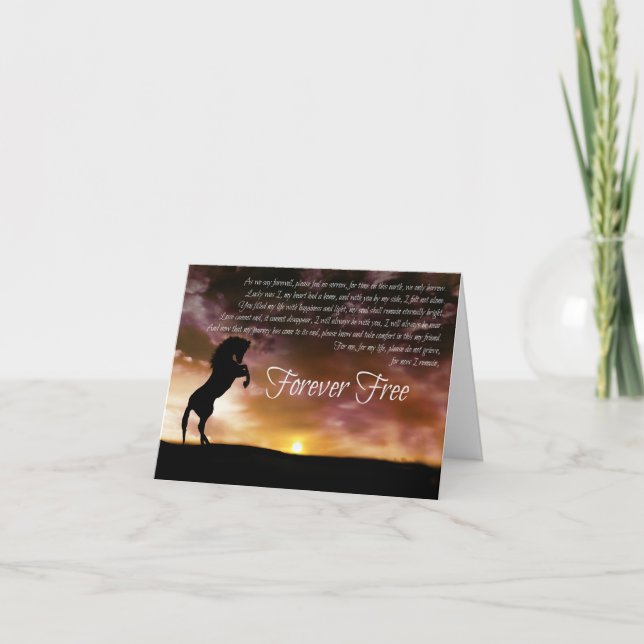 Horse Sympathy with Spiritual Poem Card (Front)