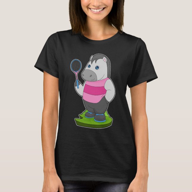 Horse Tennis Tennis racket T-Shirt (Front)