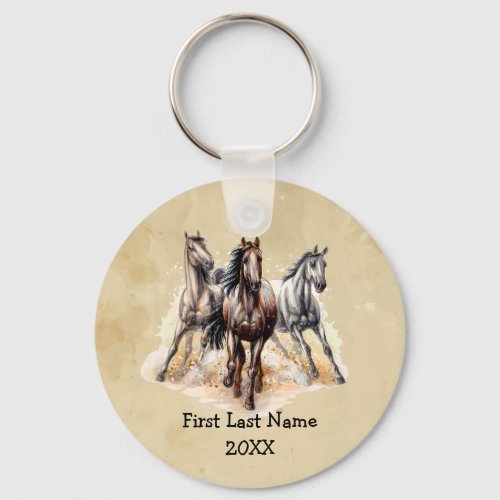 HORSE that Trusts FRIEND for life Quote Award Keychain