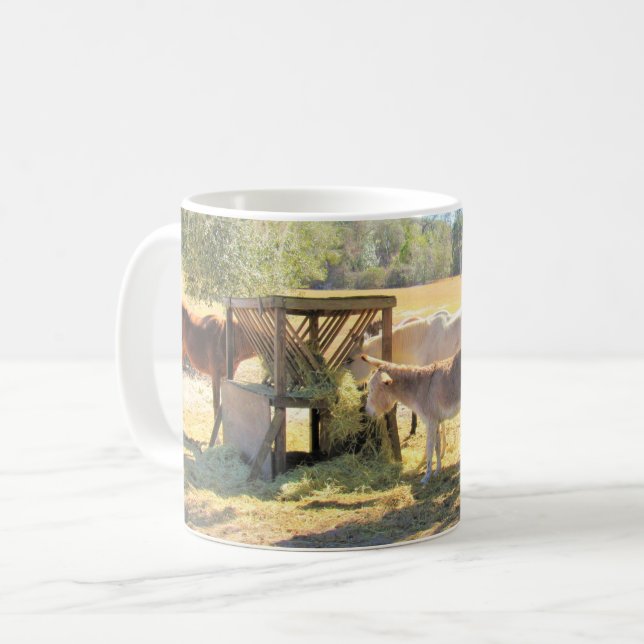 Horse The Feeding  Station - Farm Life Series  Coffee Mug (Front Left)
