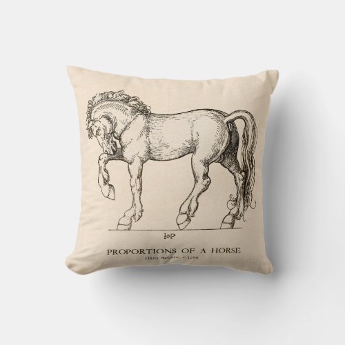 Horse Theme Throw Pillow