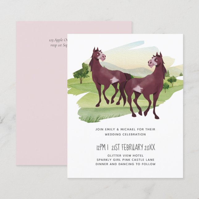 Horse Themed Country Western Rustic Wedding (Front/Back)