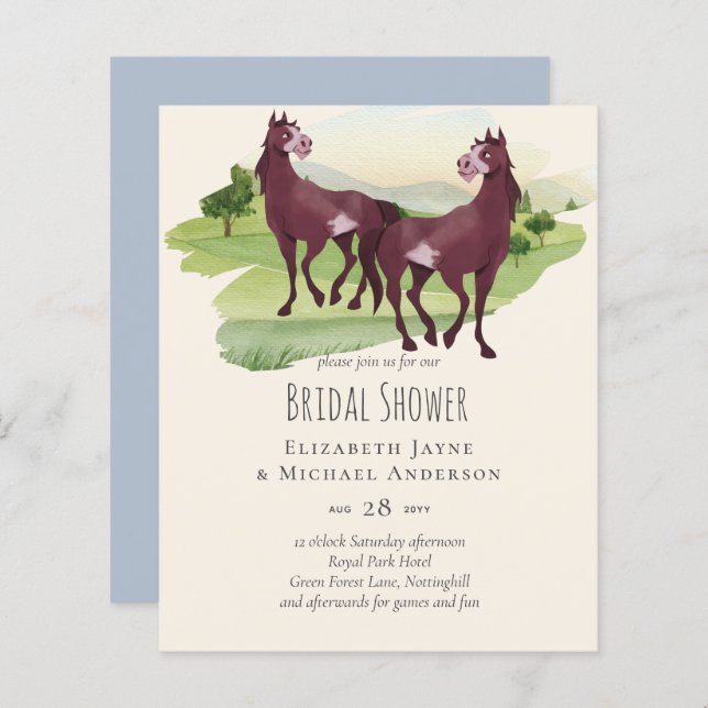 Horse Themed Country Western Rustic Wedding (Front/Back)