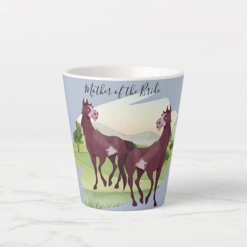 Horse Themed Country Western Rustic Wedding Latte Mug