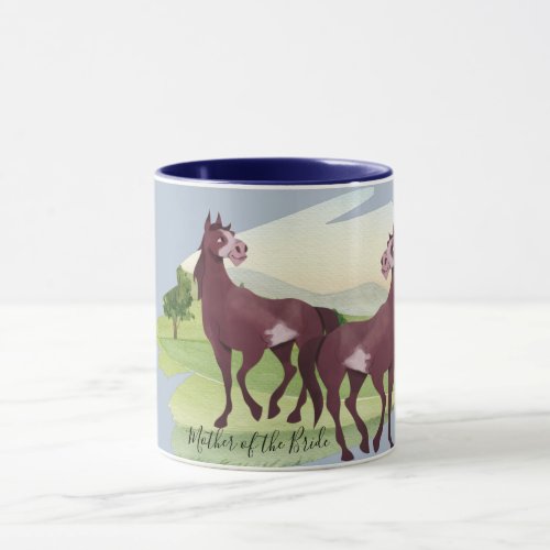 Horse Themed Country Western Rustic Wedding Mug