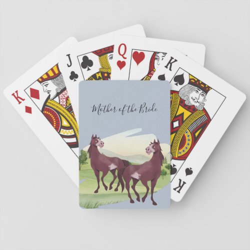Horse Themed Country Western Rustic Wedding Poker Cards