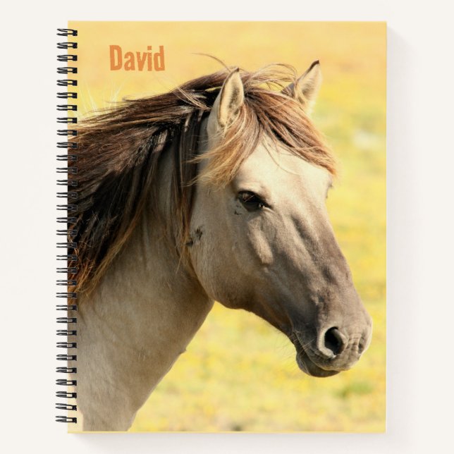Horse Themed Notebook Personalized School (Front)