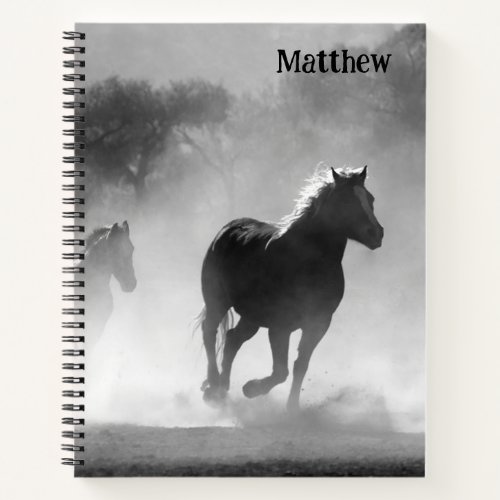 Horse Themed Notebook Personalized with Name